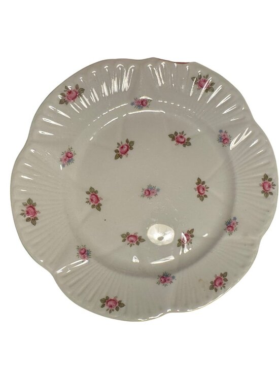 Shelley Other - Shelley Bone China Pink Rosebud Pattern Luncheon Plate 13426 England Vtg Floral